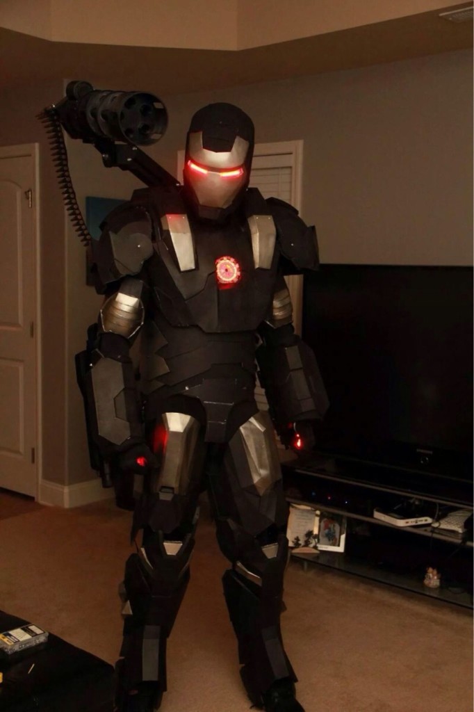 Amazing 3D Printed War Machine Helmet and Suit of Armor Iron Man
