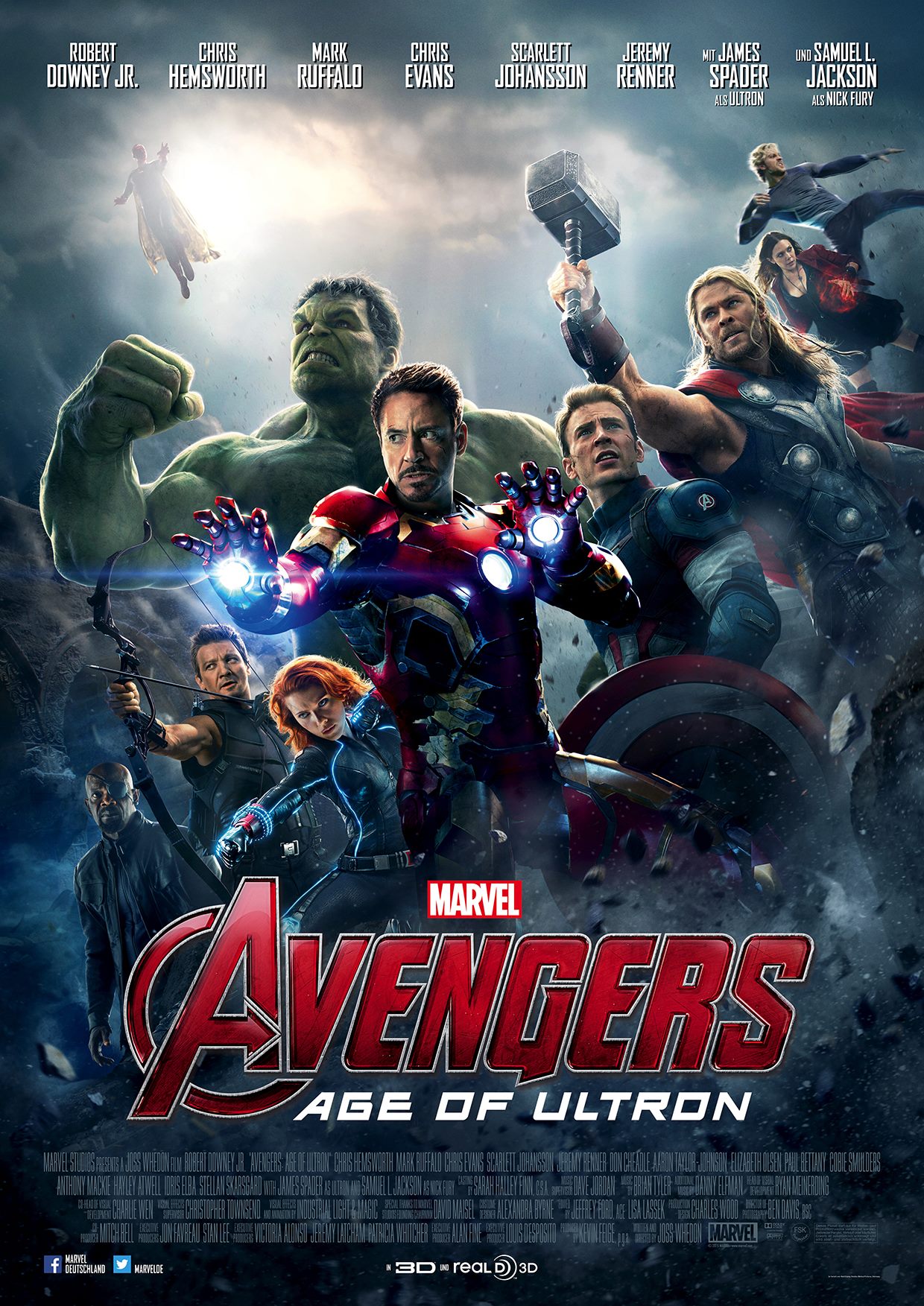 Avengers Age of Ultron POSTER FILM A4 A3 A2 A1 grande formato cinema film 
